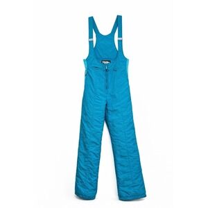 Vtg Snuggler Women Ski Bib Overalls Teal 10 Insulated Snow Pants Retro Outdoor